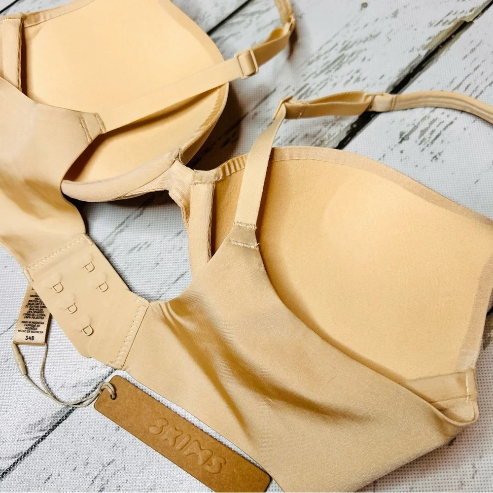 SKIMS 34B Ultimate Push Up Plunge Bra - Sand NWT